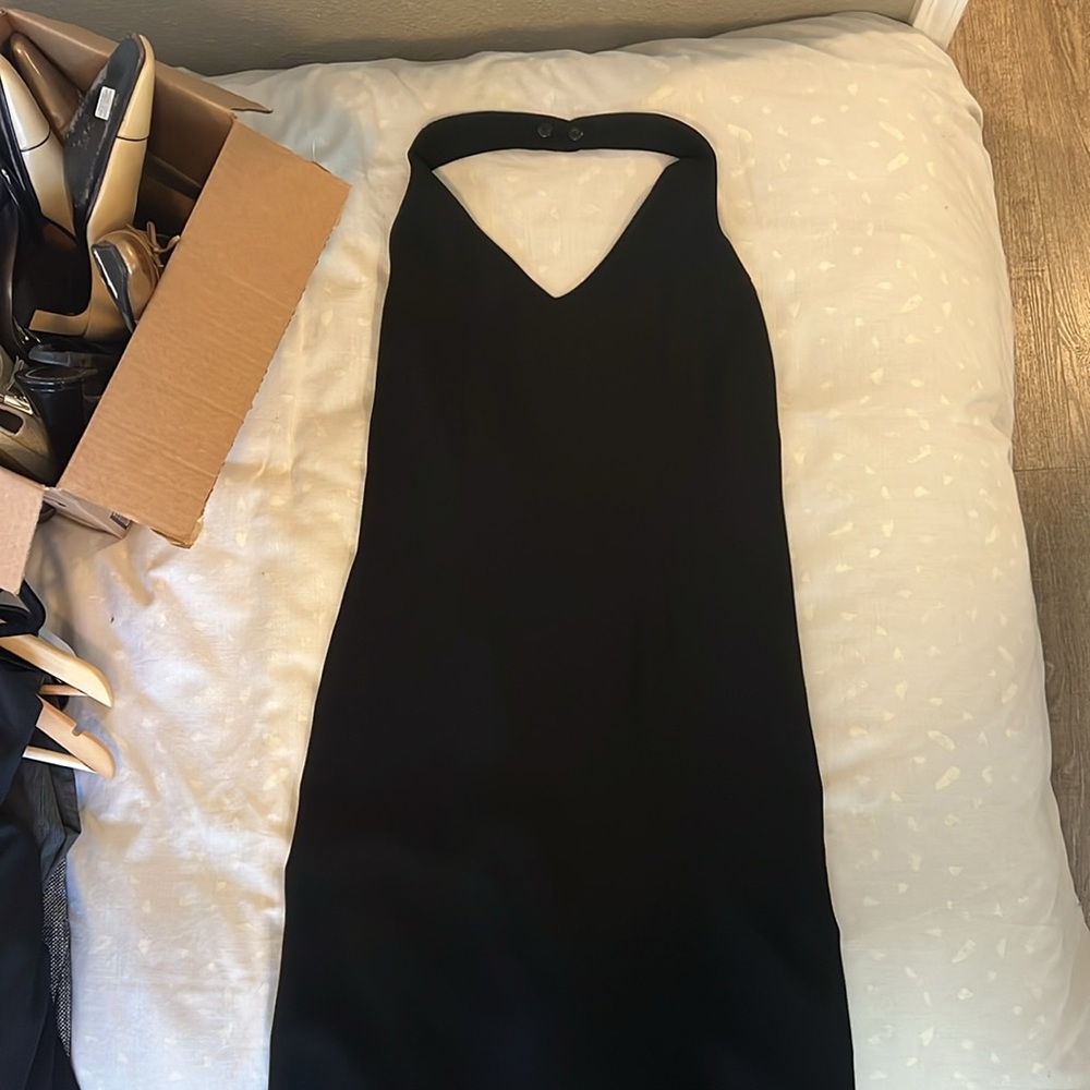 Garfield and Mark‘s Black halter dress
